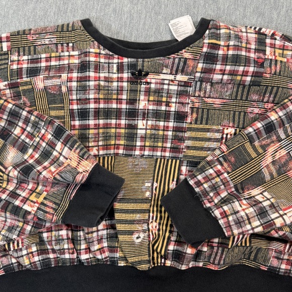 Adidas Sweatshirt Women XL Multicolor Crewneck Her Studio London Patchwork - Picture 2 of 7